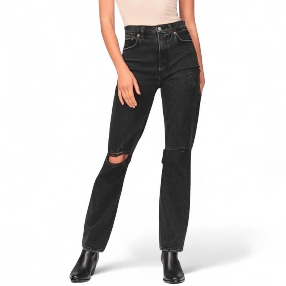 Abercrombie Ankle Straight Ultra High Rise